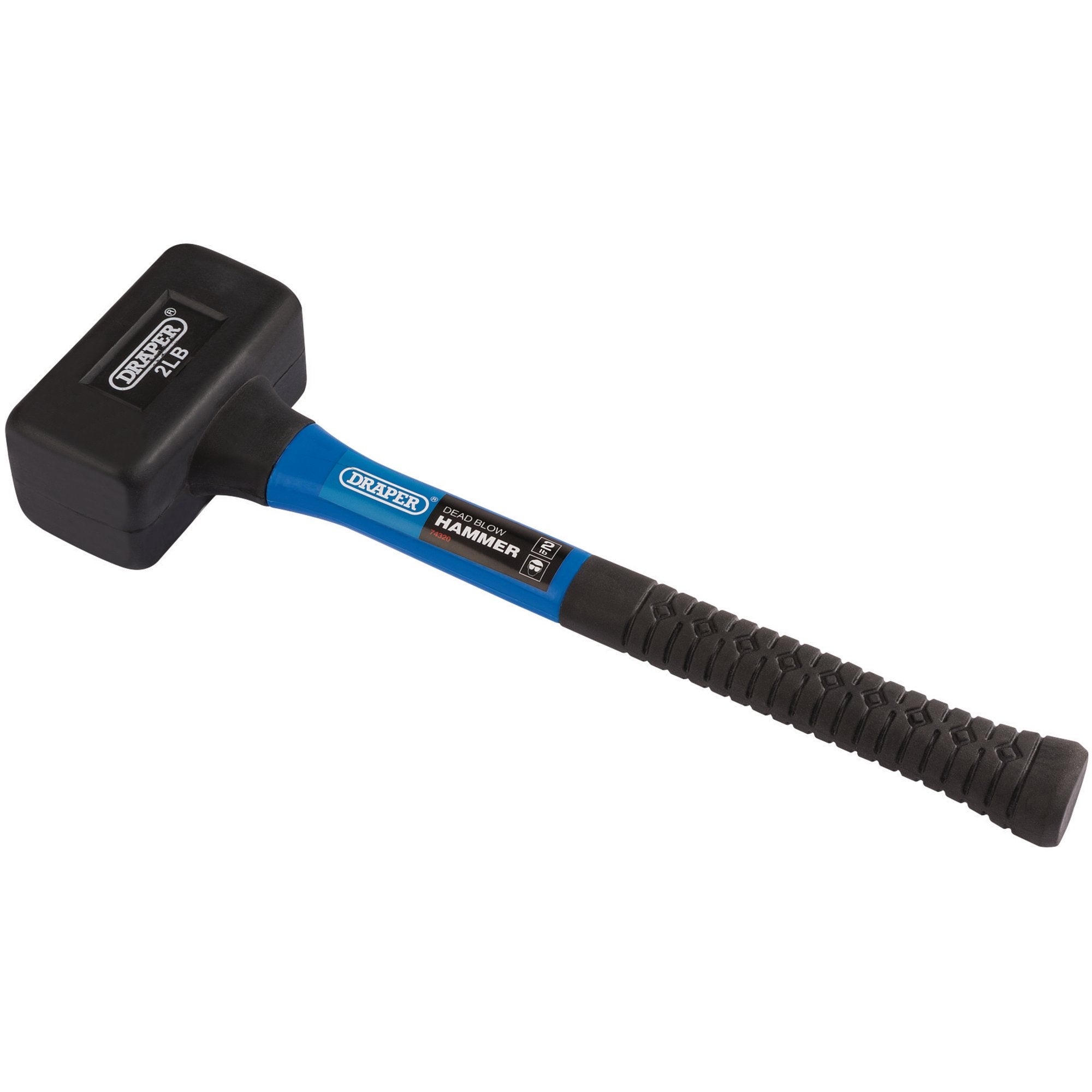 Rubber-Dead-Blow-Hammer-with-Fibreglass-Shaft,-900g/32oz