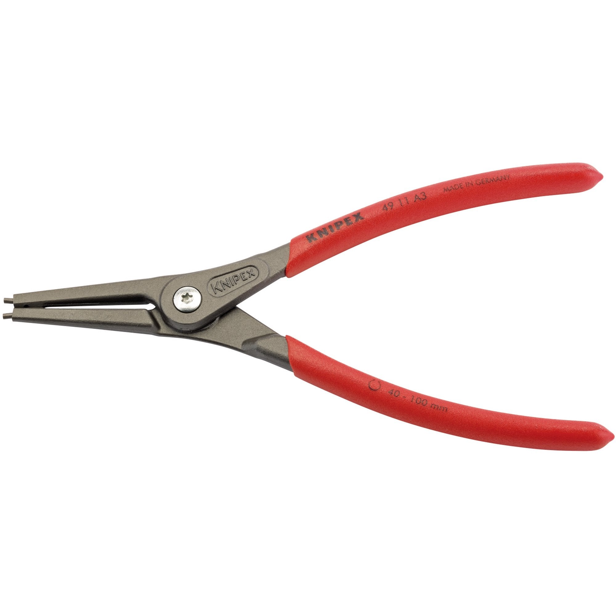 KNIPEX-49-11-A3-225mm-External-Straight-Tip-Circlip-Pliers,-40---100mm-Capacity