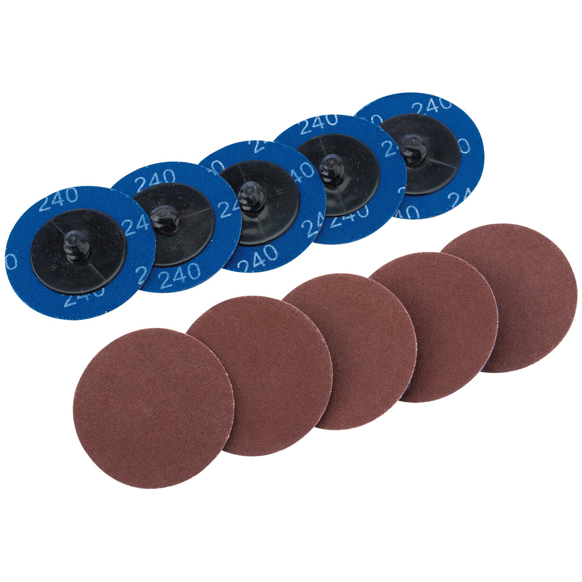Aluminium-Oxide-Sanding-Discs,-50mm,-240-Grit-(Pack-of-10)