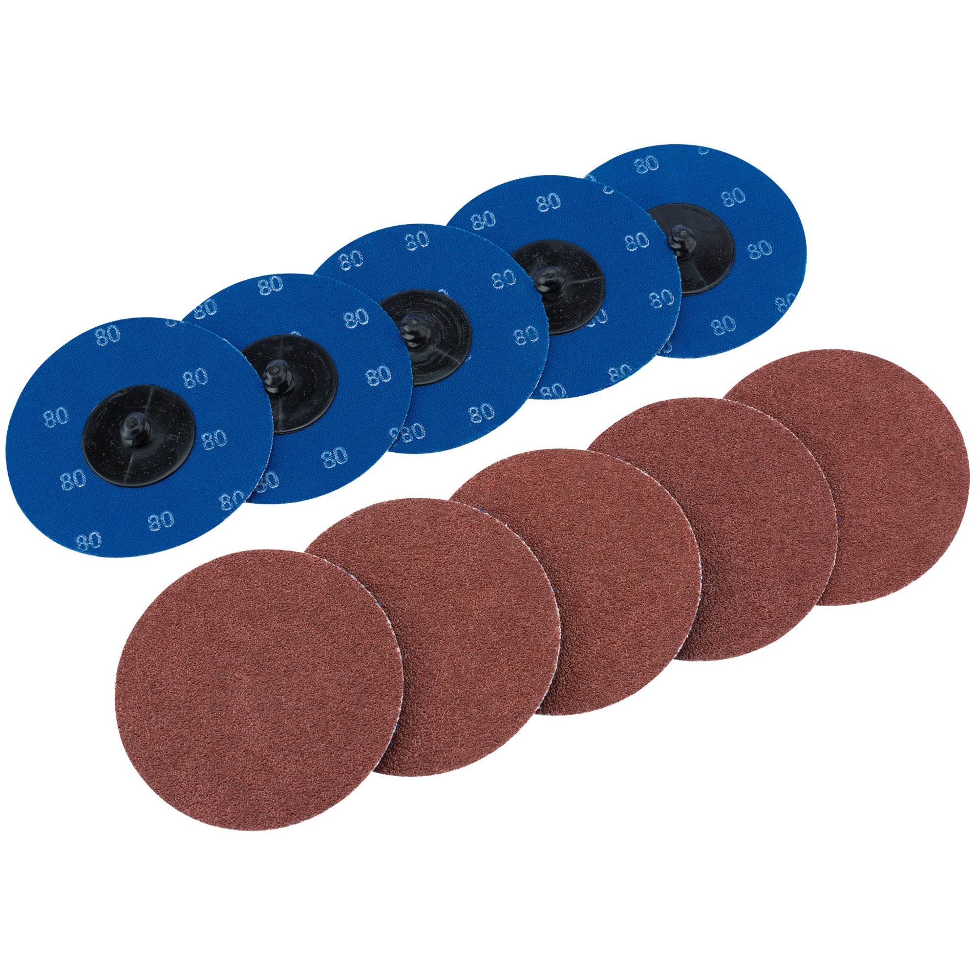 Aluminium-Oxide-Sanding-Discs,-75mm,-80-Grit-(Pack-of-10)