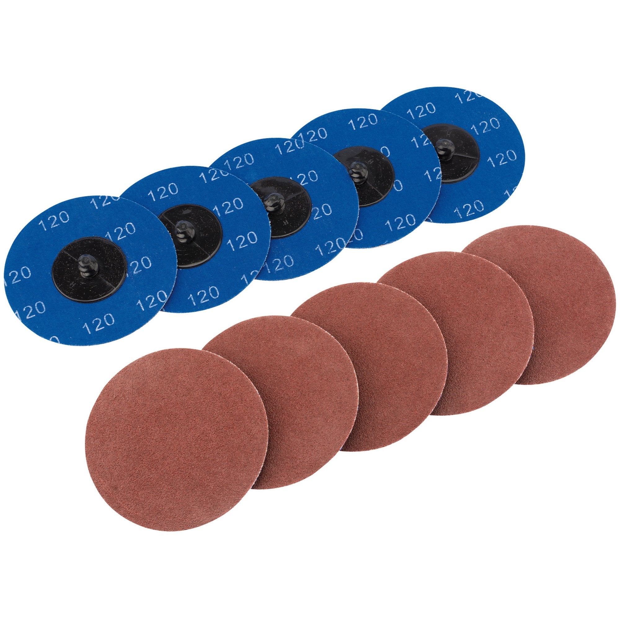 Aluminium-Oxide-Sanding-Discs,-75mm,-120-Grit-(Pack-of-10)