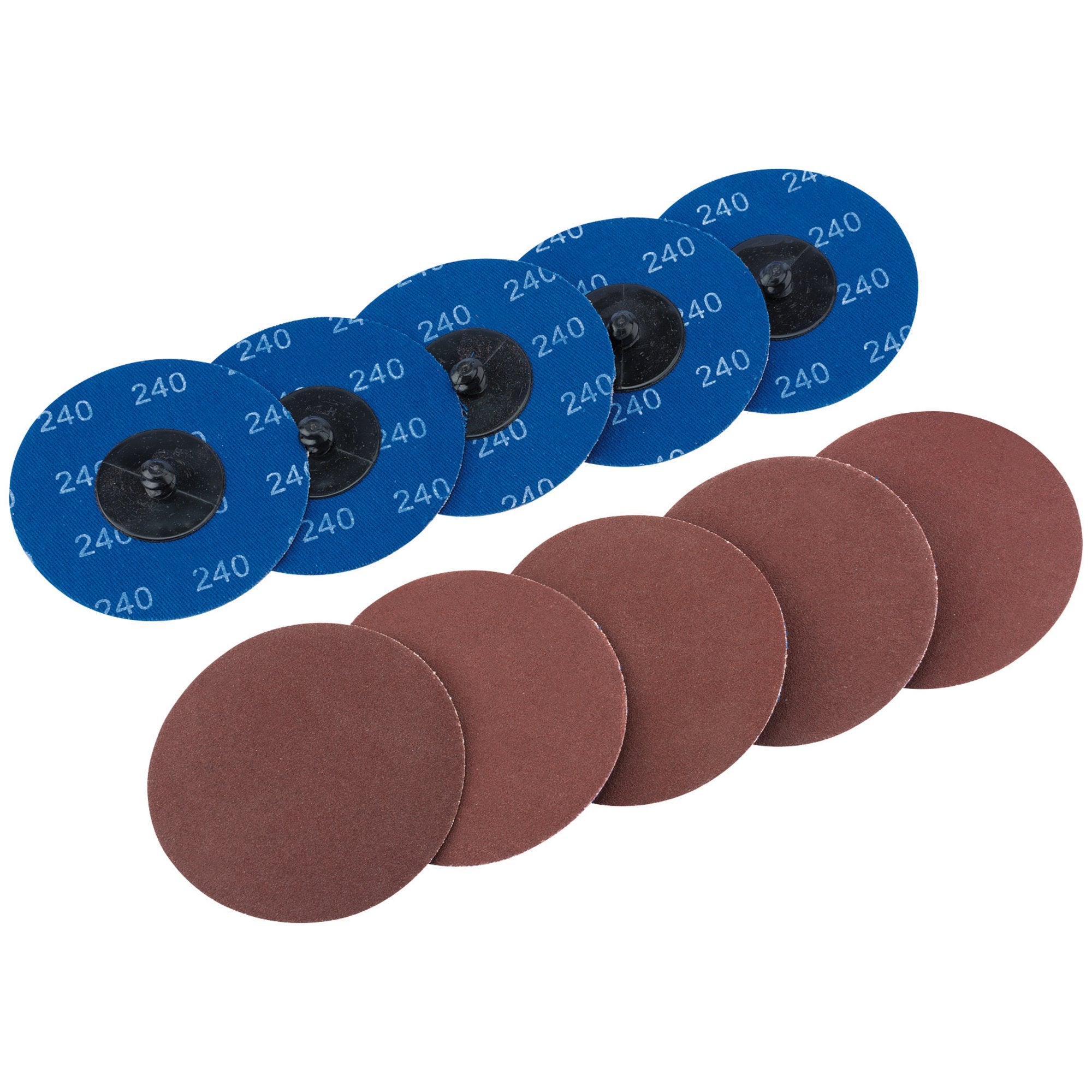 Aluminium-Oxide-Sanding-Discs,-75mm,-240-Grit-(Pack-of-10)