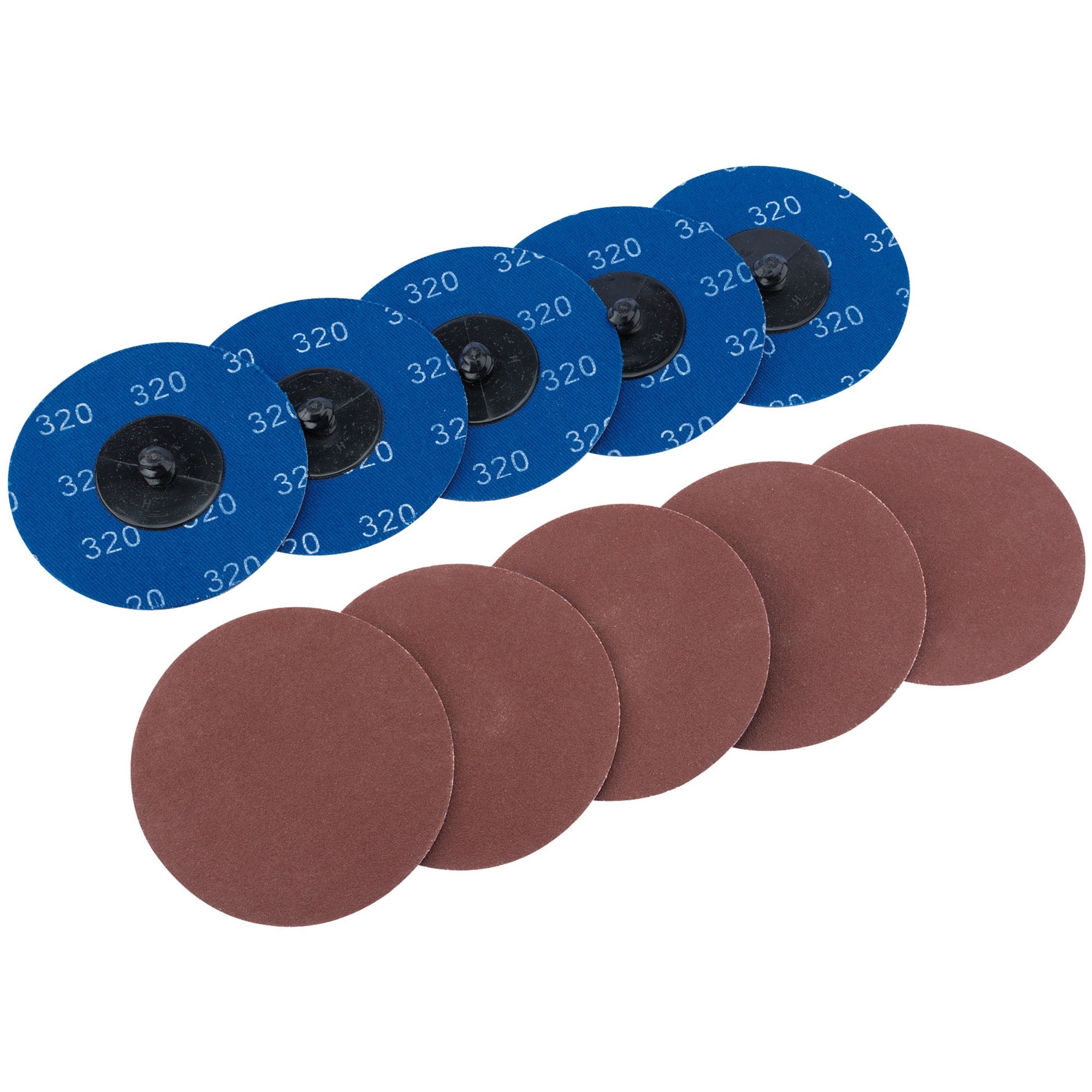 Aluminium-Oxide-Sanding-Discs,-75mm,-320-Grit-(Pack-of-10)