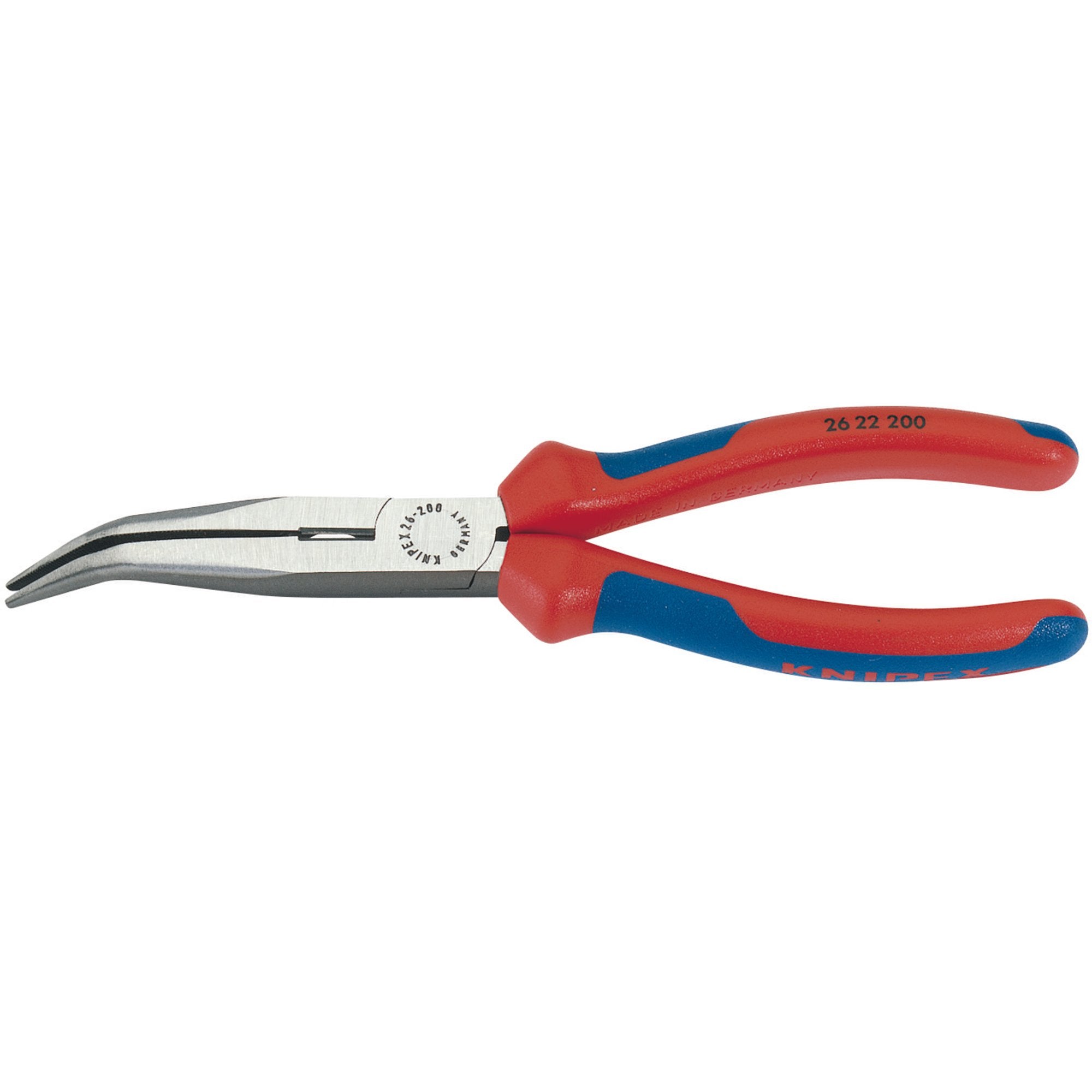 KNIPEX-26-22-200-Angled-Long-Nose-Pliers-with-Heavy-Duty-Handles,-200mm