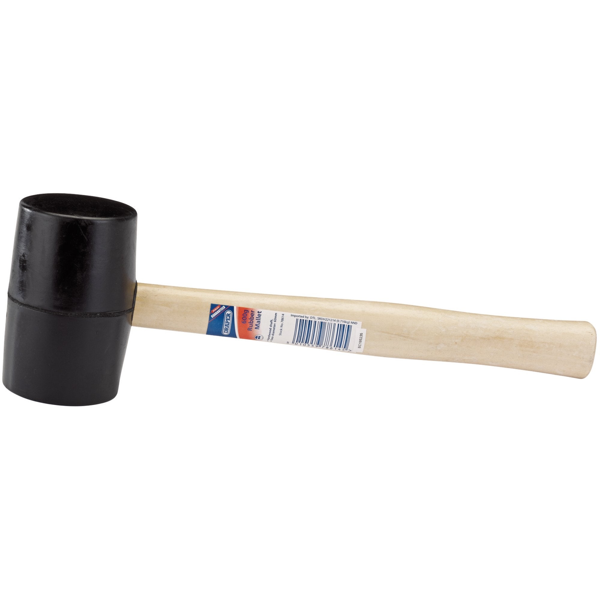 Hardwood-Shaft-Rubber-Mallet,-620g/22oz