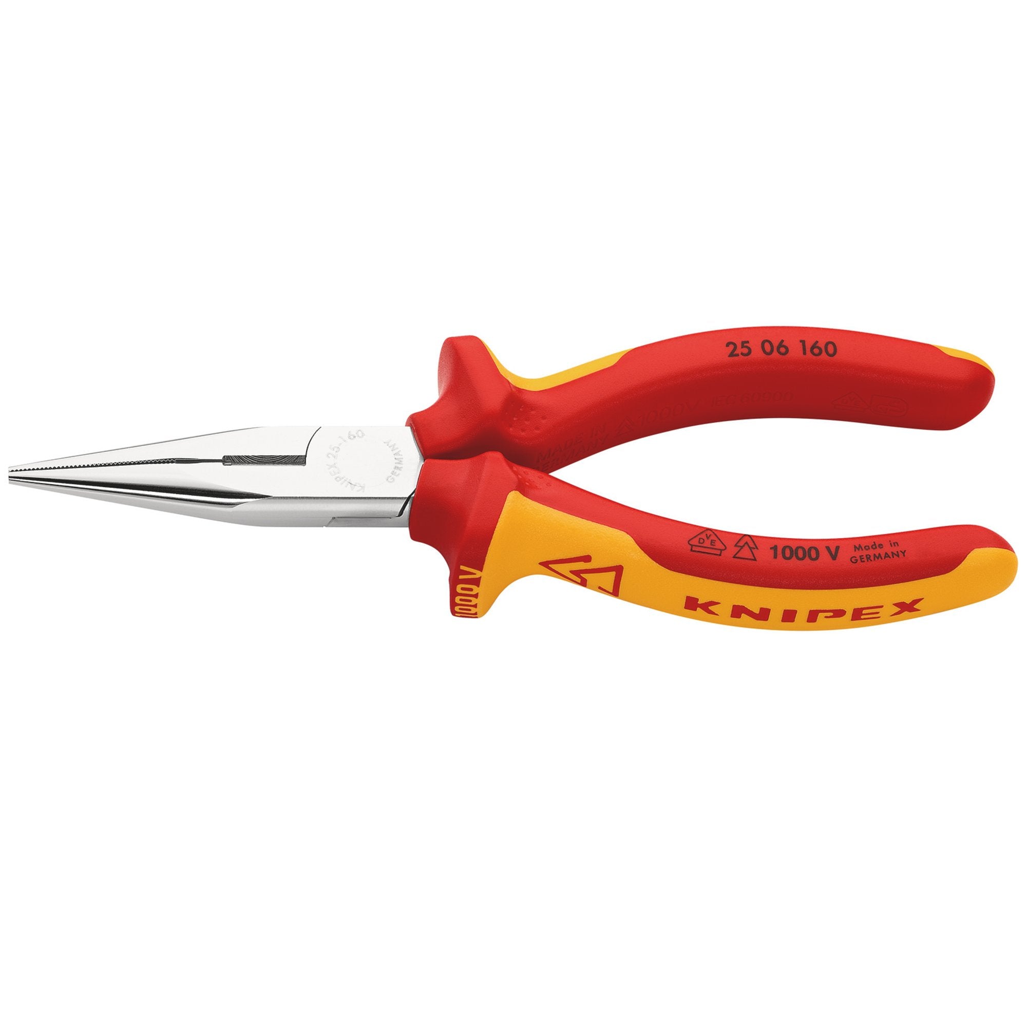 KNIPEX-25-06-160-SBE-Snipe-Nose-Side-Cutting-Pliers,-160mm