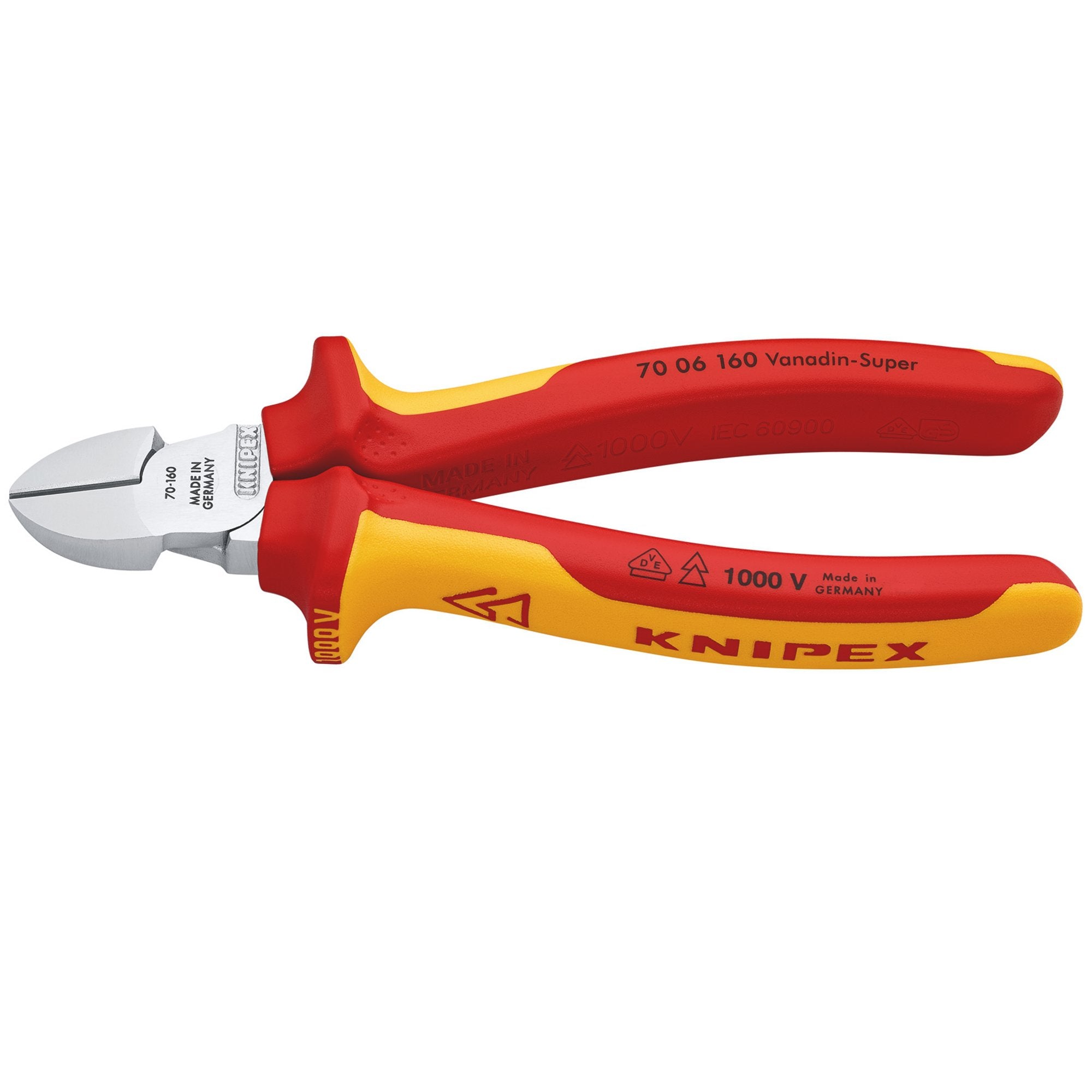 KNIPEX-70-06-160-VDE-Diagonal-Cutter,160mm