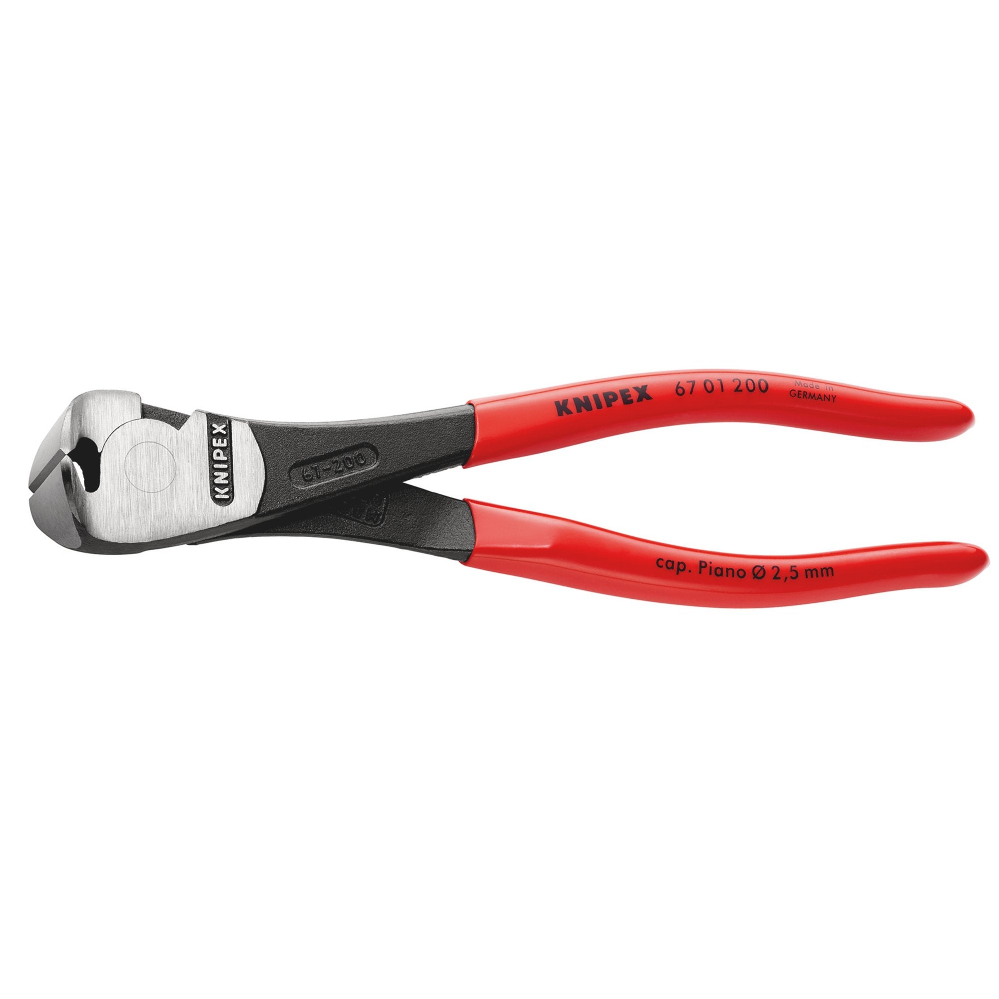 KNIPEX-67-01-160-SBE-High-Leverage-End-Cutting-Nippers,-160mm
