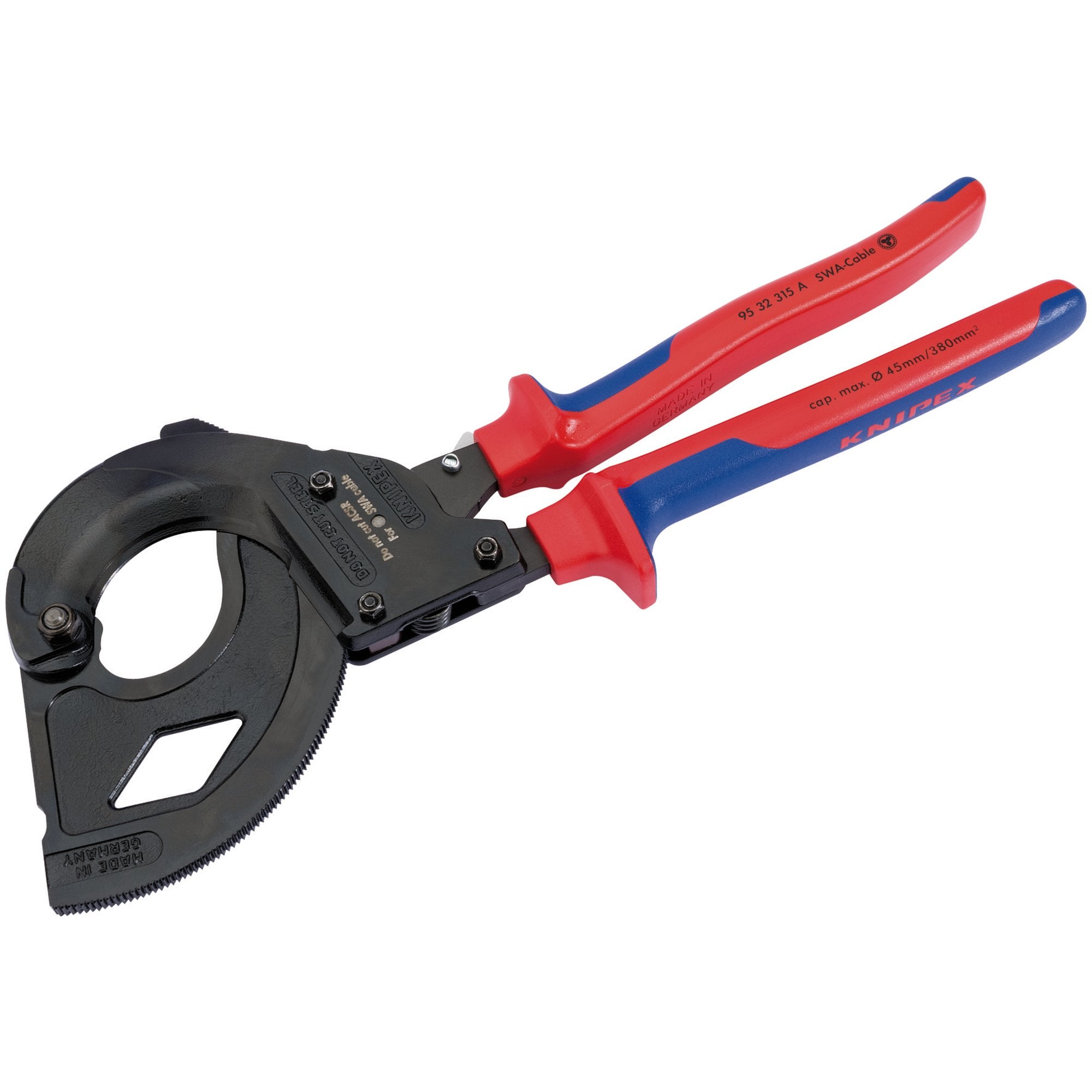 KNIPEX-95-32-Ratchet-Action-Cable-Cutter-For-SWA-Cable,-315mm,-315A