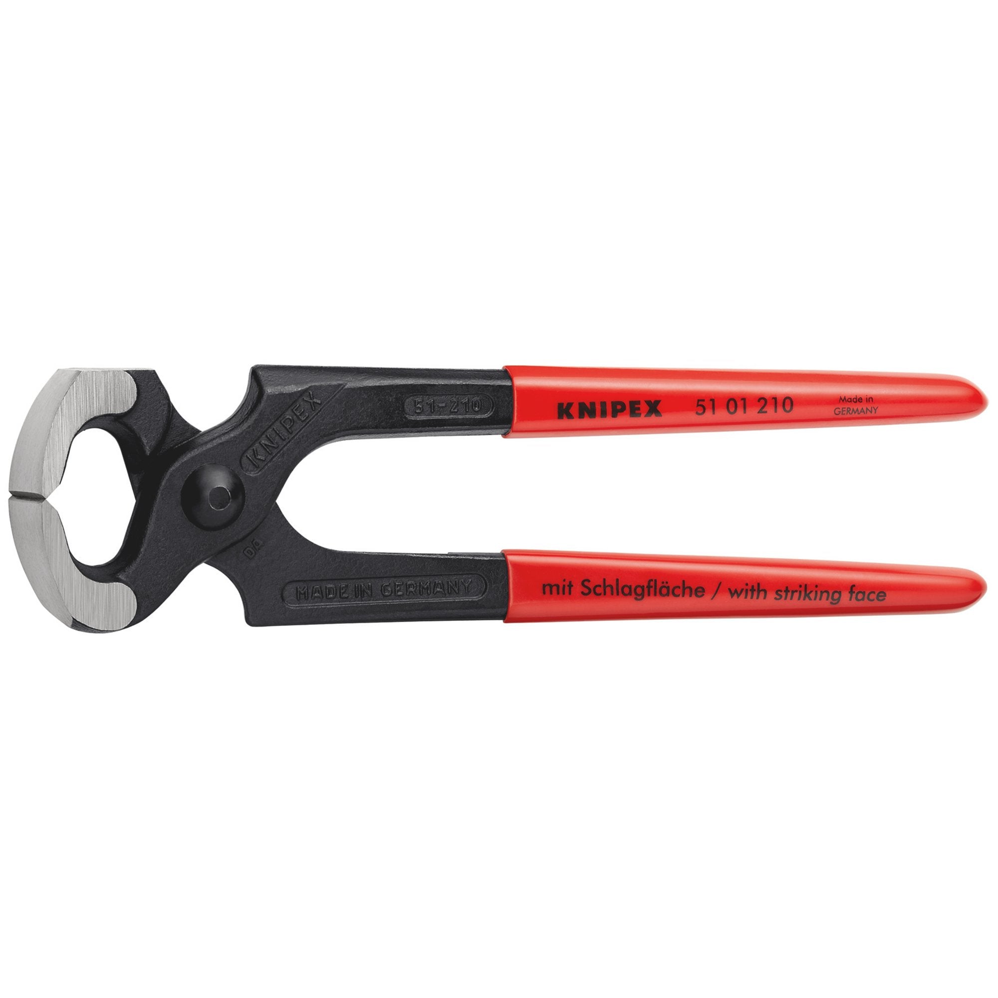 KNIPEX-51-01-210-SBE-Hammerhead-Style-Carpenters'-Pincers,-210mm