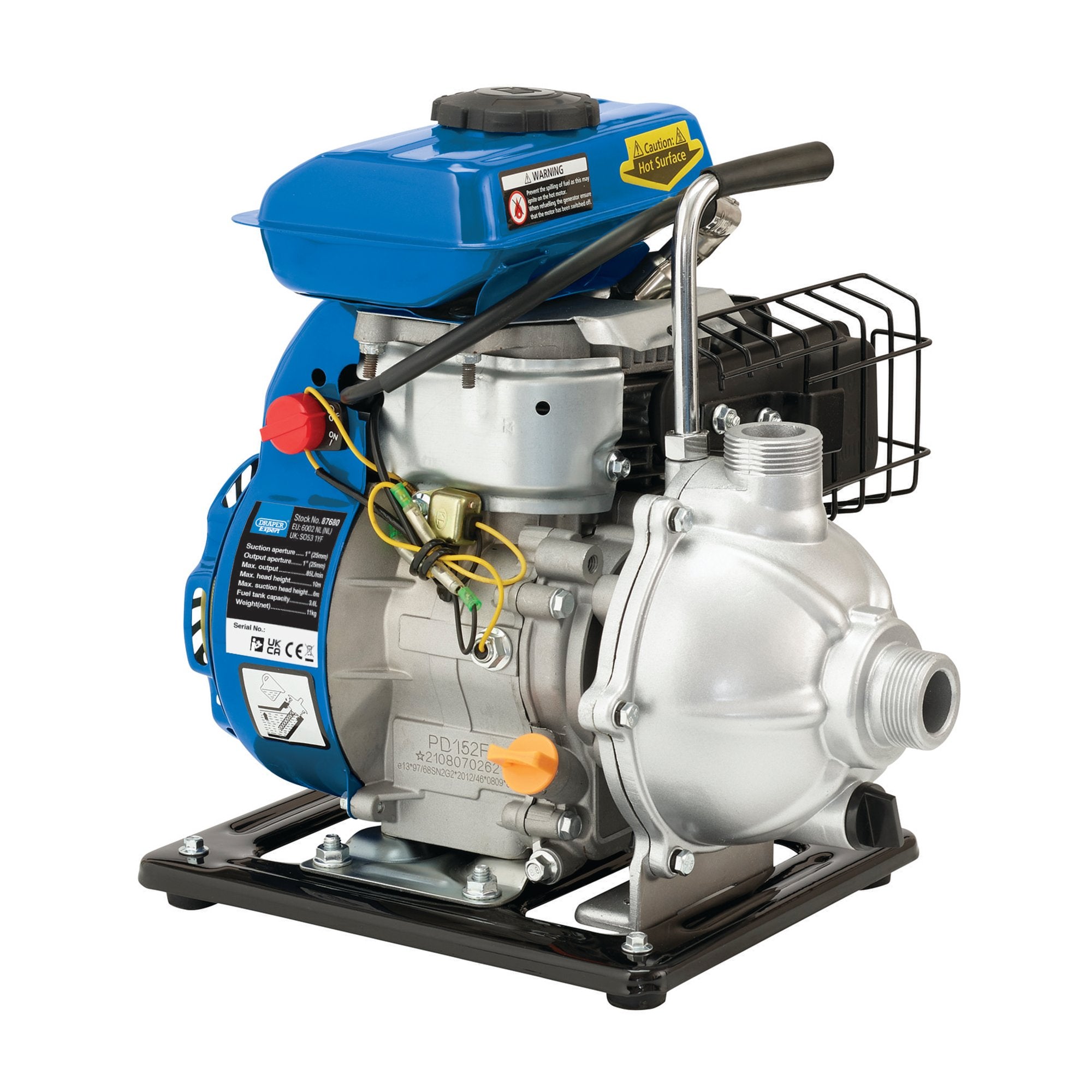 Draper-Expert-Petrol-Water-Pump,-85L/min,-2.5HP