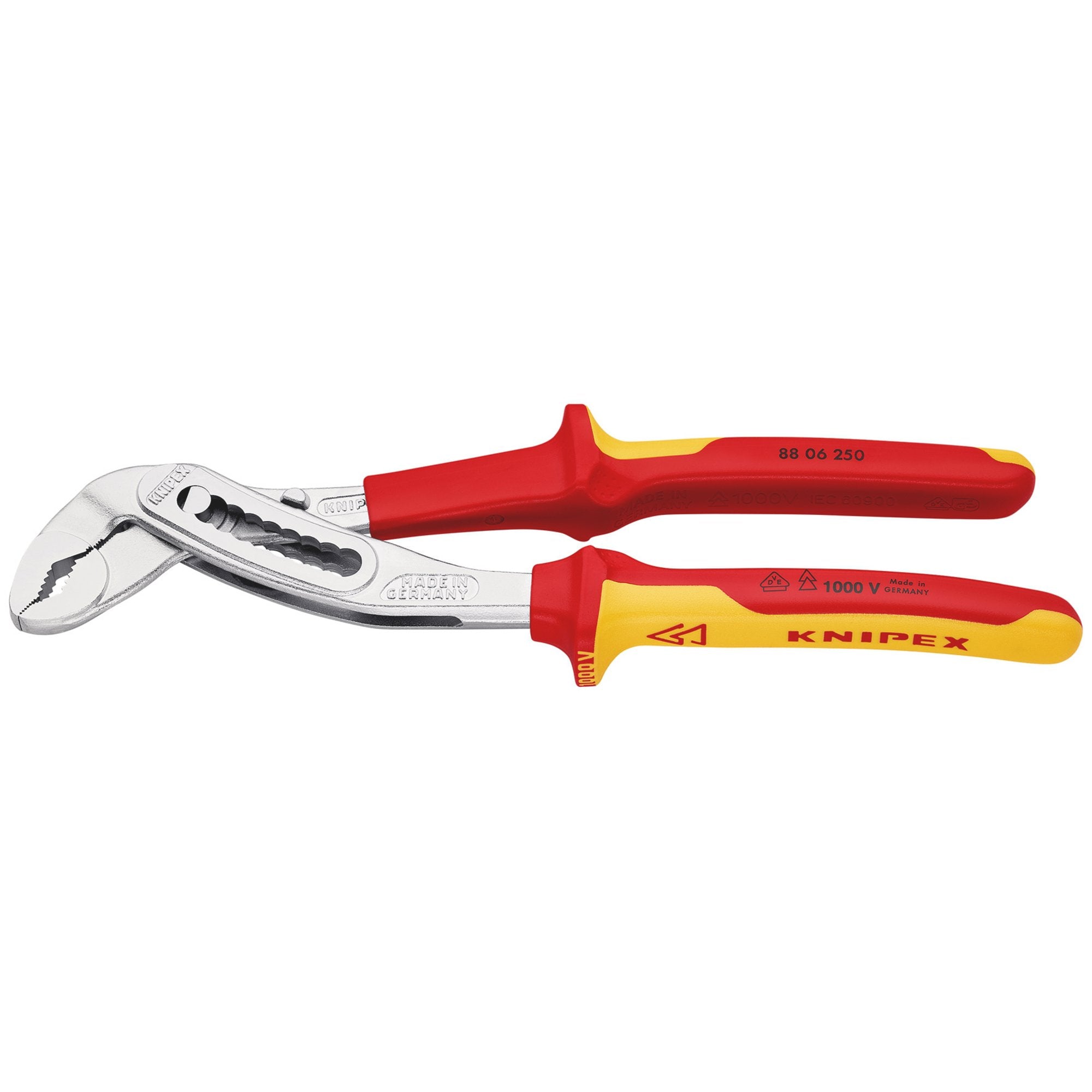 KNIPEX-88-06-250-SB-VDE-Insulated-Alligator®-Water-Pump-Pliers,-250mm