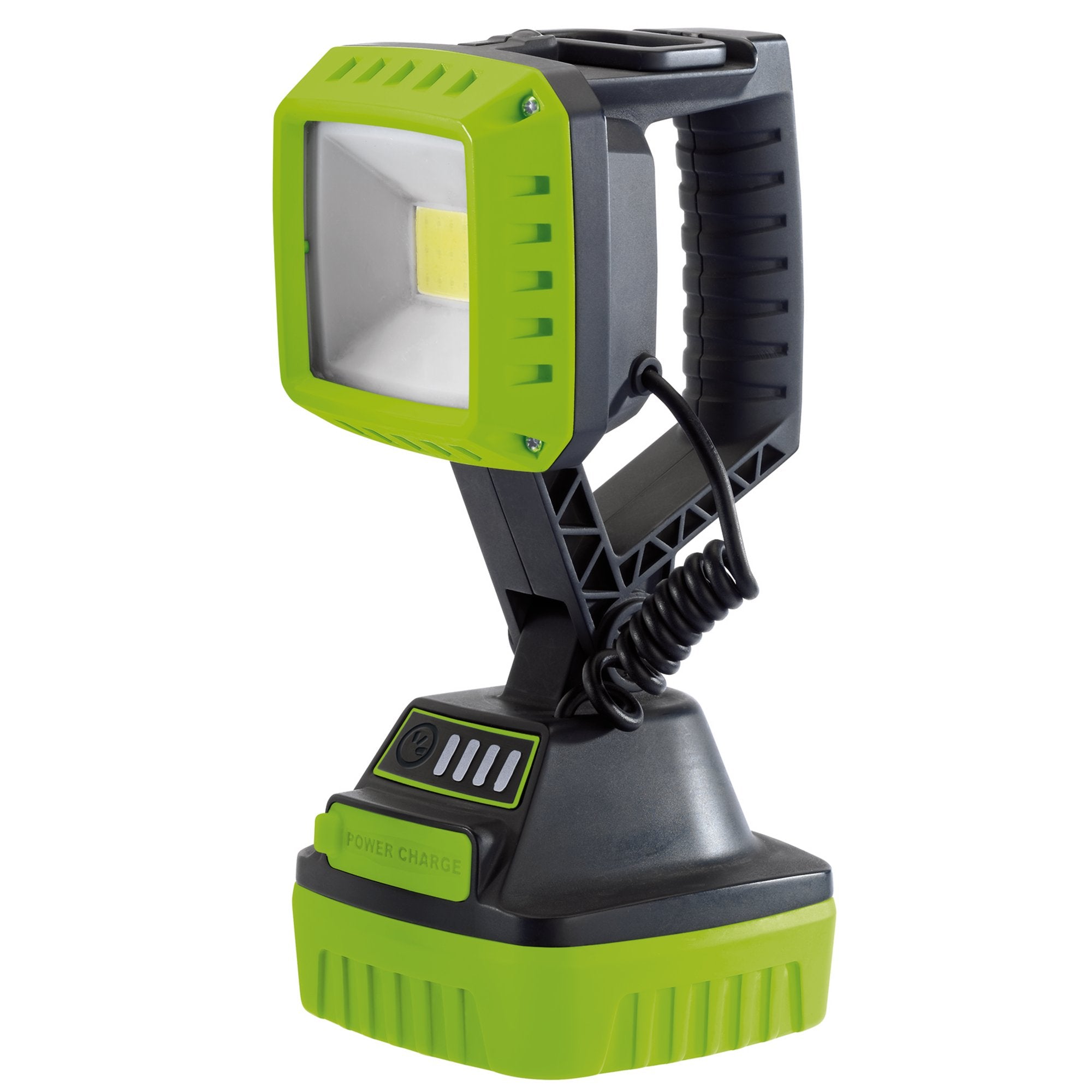 COB-LED-Rechargeable-Work-Light,-10W,-1,000-Lumens,-Green,-2-x-2.2Ah-Batteries
