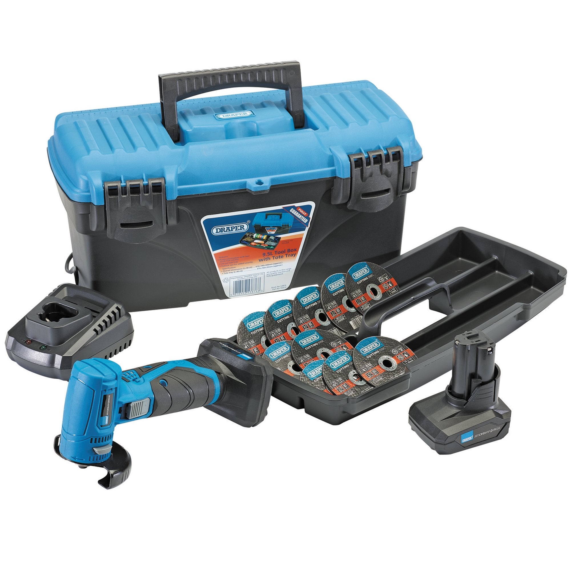 Draper-Storm-Force®-10.8V-Angle-Grinder/Cut-Off-Tool-Kit---Tool-Kit-2