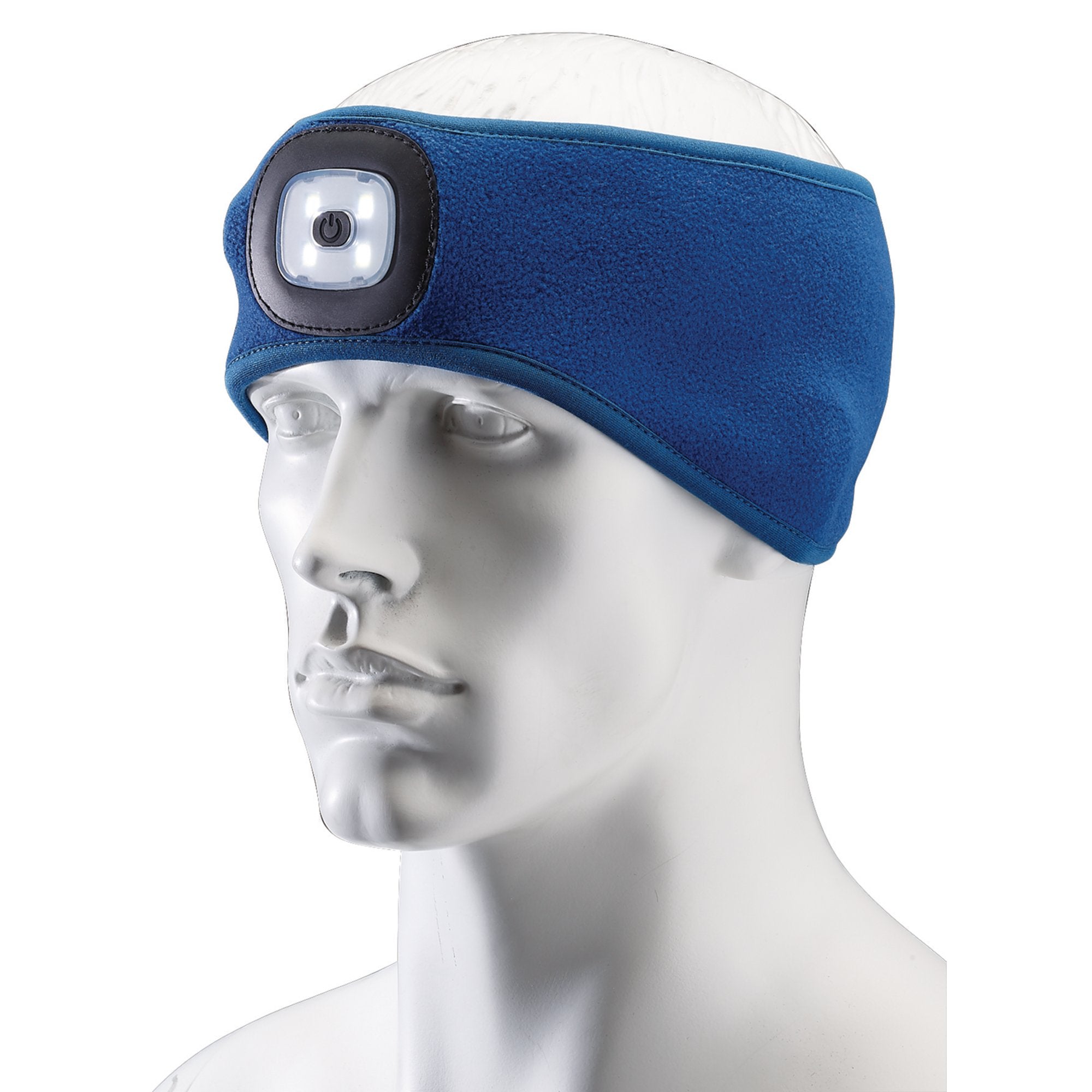 Headband-with-USB-Rechargeable-LED-Torch,-1W,-Blue,-One-Size