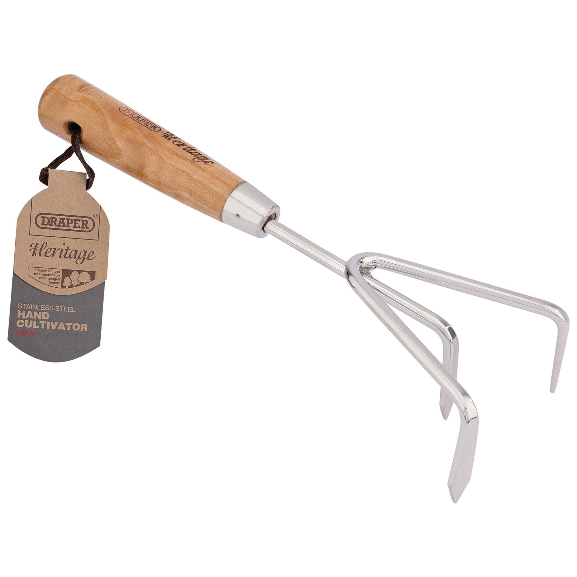 Draper-Heritage-Stainless-Steel-Hand-Cultivator-with-Ash-Handle