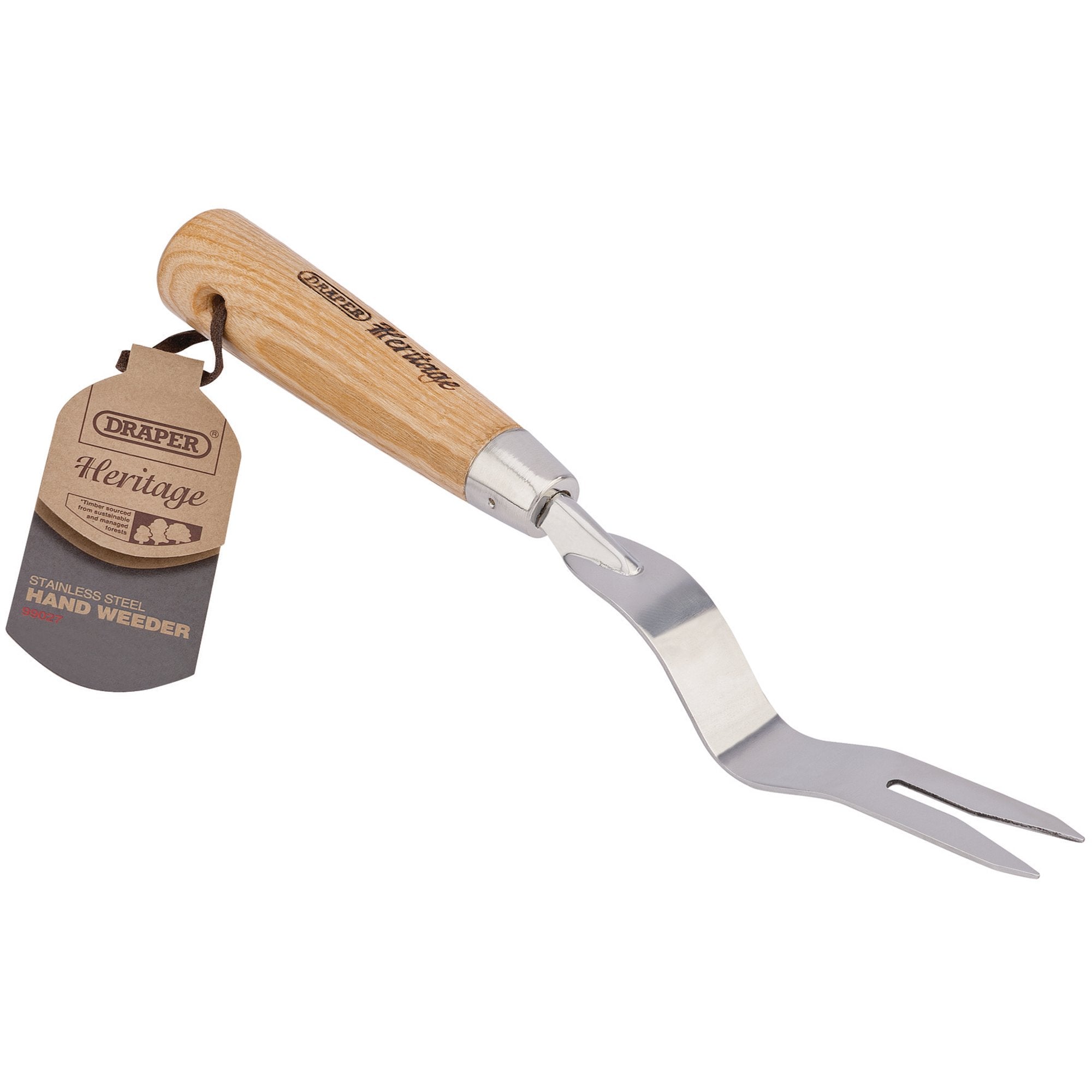 Draper-Heritage-Stainless-Steel-Hand-Weeder-with-Ash-Handle