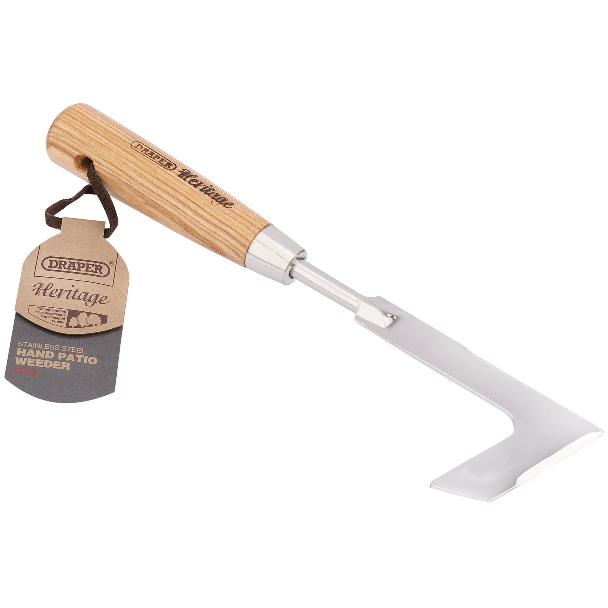 Draper-Heritage-Stainless-Steel-Hand-Patio-Weeder-With-Ash-Handle
