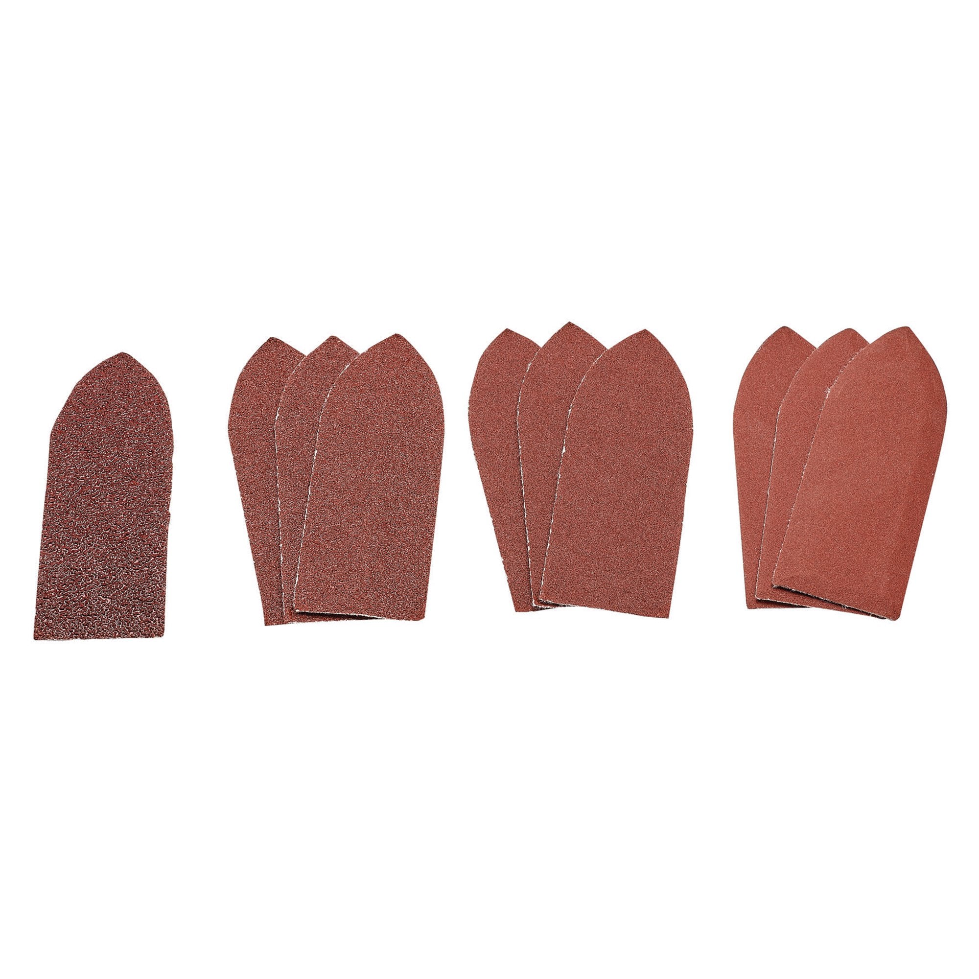 Assorted-Hook-and-Loop-Aluminium-Oxide-Sanding-Sheets,-32-x-92mm-(Pack-of-10)