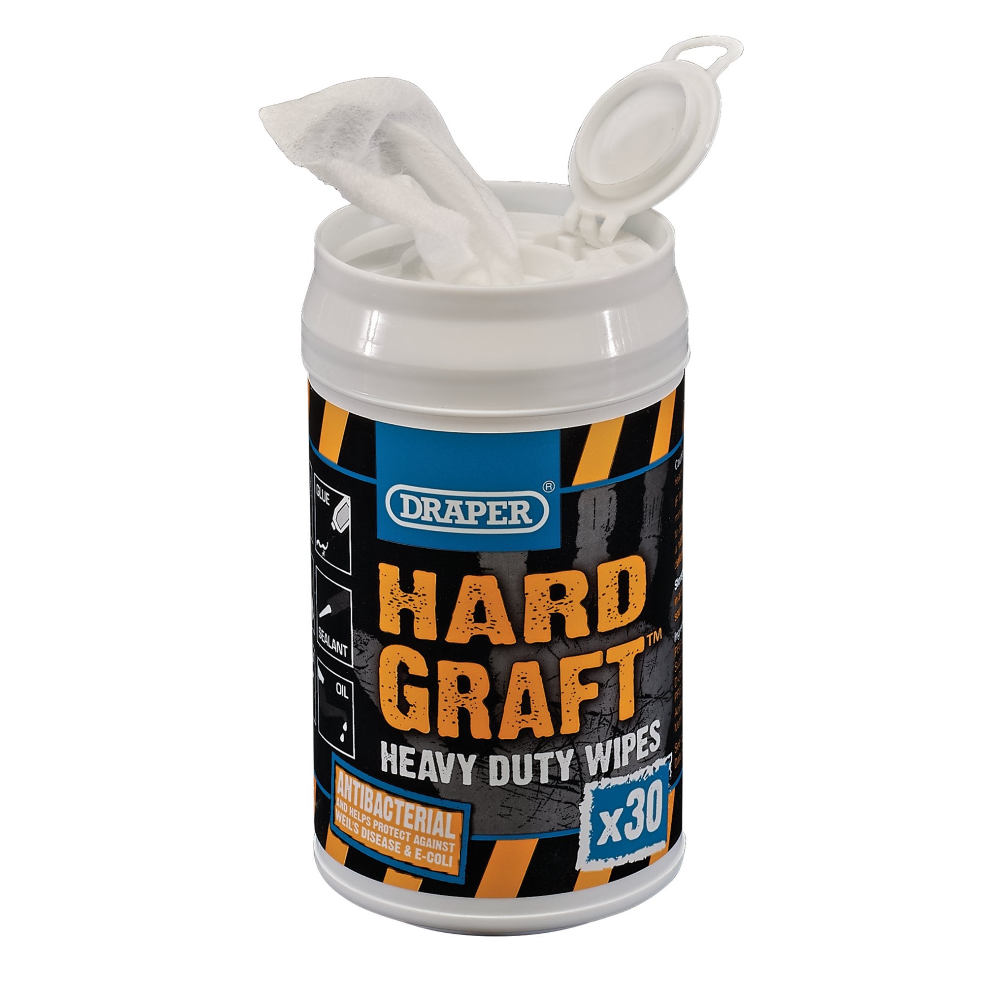 Draper-Hard-Graft-Wipes-(Tub-of-30)